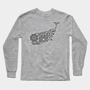 Whale (grey and white) Long Sleeve T-Shirt